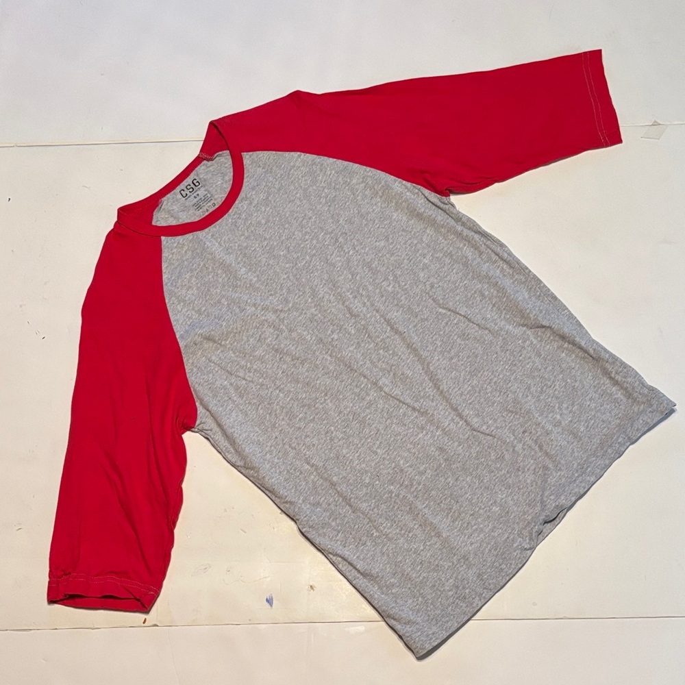 Champs Sports Gear Red and Gray Raglan Tee